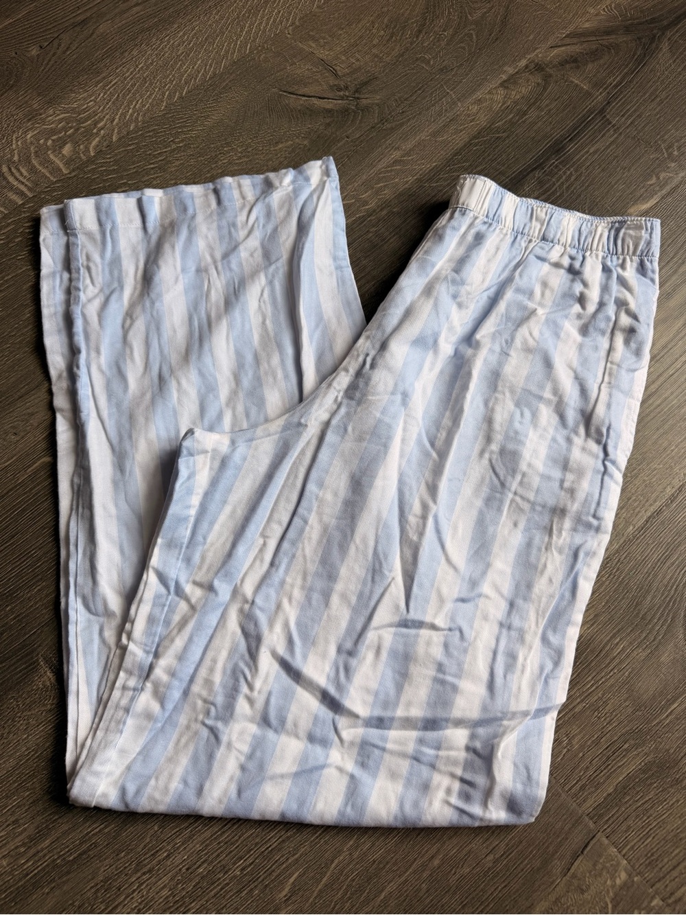 Victoria's Secret Light Blue & White Striped Pajama Pants